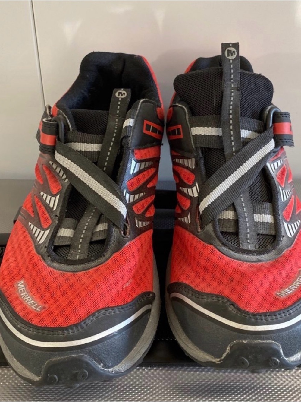 Merrell Kids Red and Black Slip-On Athletic Sneakers